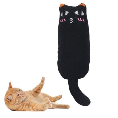 Zabawka Dla Kota Myszka Pluszowa Czarna