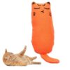 Zabawka Dla Kota Myszka Pluszowa Pomarańczowa
