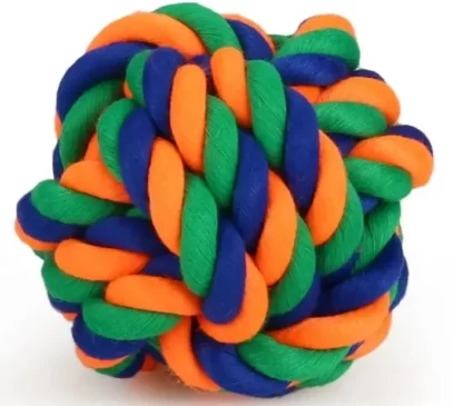 PIŁKA DLA PSA KOTA Z LINY SZNURA PLECIONA GRYZAK ZABAWKA