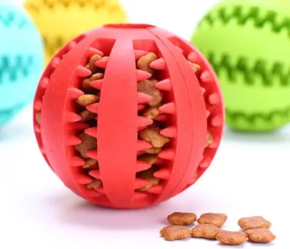 PIŁKA DLA PSA NA PRZYSMAKI GRYZAK GUMOWY