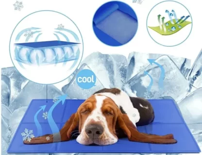 ŻELOWA MATA CHŁODZĄCA DLA PSA NA LATO UPAŁY 90x50cm