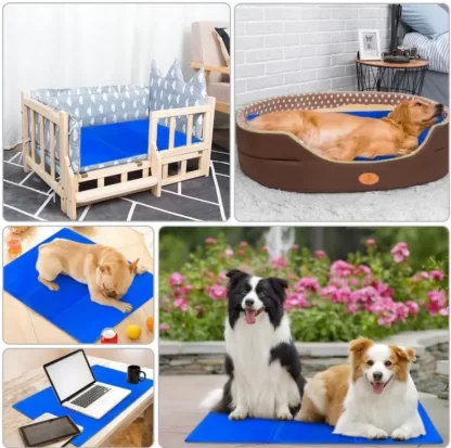 ŻELOWA MATA CHŁODZĄCA DLA PSA NA LATO UPAŁY 90x50cm