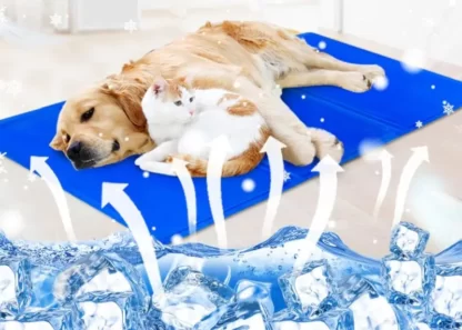 ŻELOWA MATA CHŁODZĄCA DLA PSA NA LATO UPAŁY 90x50cm