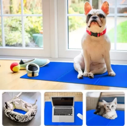 ŻELOWA MATA CHŁODZĄCA DLA PSA NA LATO UPAŁY 90x50cm