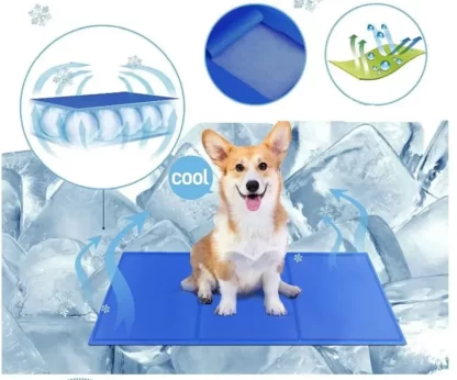 ŻELOWA MATA CHŁODZĄCA DLA PSA NA LATO UPAŁY 90x50cm