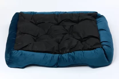 Legowisko dla psa welurowe posłanie premium granatowe