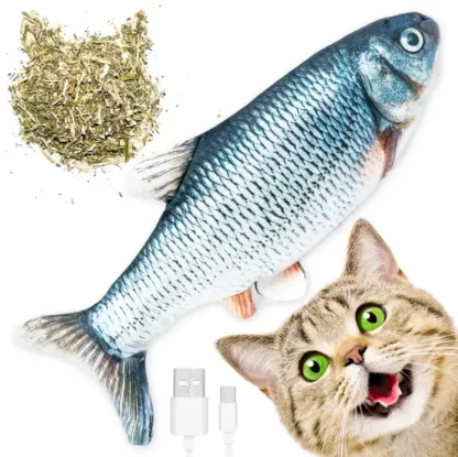 INTERAKTYWNA ZABAWKA DLA KOTA RYBA KOCIMIĘTKA USB