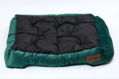 Legowisko dla psa welurowe premium butelkowa zieleń