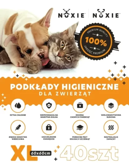 PODKŁADY MATY DLA PSA HIGIENICZNE 60x60cm 40 szt. XL