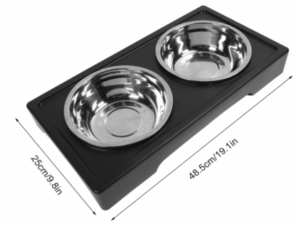 Miska dla psa podwójna na stojaku 1L