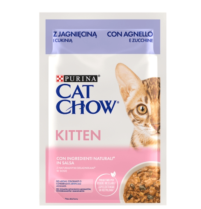PURINA CAT CHOW KITTEN SASZETKA W SOSIE MOKRA KARMA DLA KOCIĄT Z