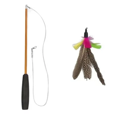 Wędka dla kota zabawka teleskopowa