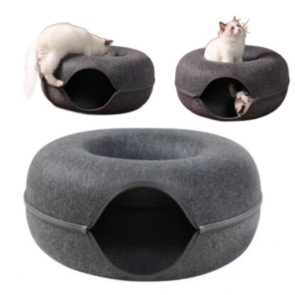 Legowisko dla kota tunel domek filcowy