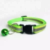 Obroża dla psa kota odblaskowa dzwoneczkiem. regulowana zielona.